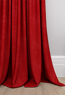Faux Suede, Red - Made to Measure Curtains